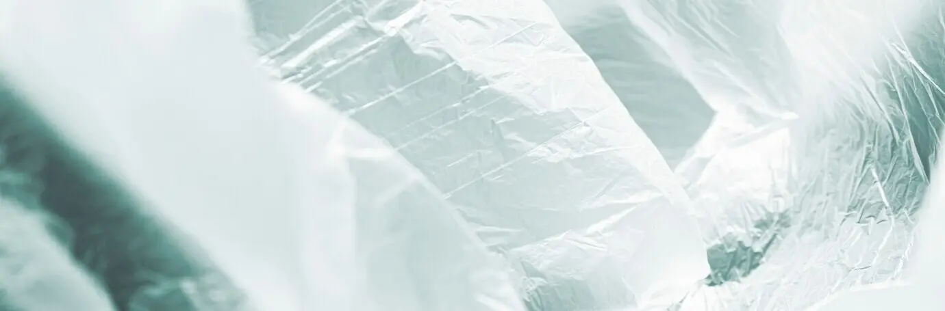 Абстрактная концепция пластикового пакета крупным планом